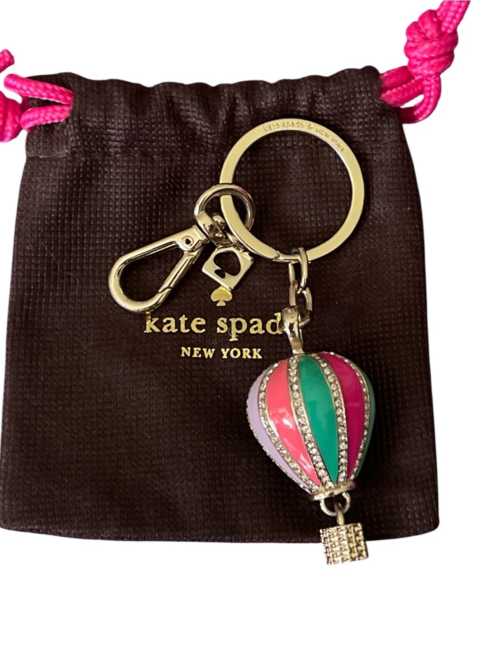 KATE SPADE UP UP AND AWAY HOT AIR BALLOON KEYCHAIN BAG CHARM